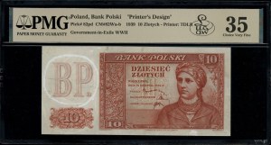 10 złotych, 15.08.1939; bez oznaczenia serii i numeracj...