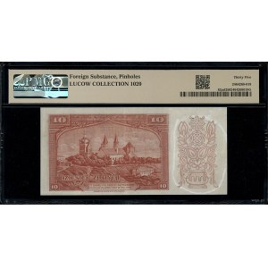 10 zlotych, August 15, 1939; no series or serial number indicated...