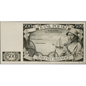 500 zlotých, 15. 8. 1940; oboustranný model první...