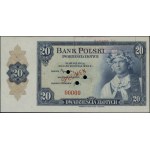 20 złotych, 20.08.1939; bez oznaczenia serii, numeracja...