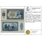 20 zlotych, August 20, 1939; no series designation, serial number...