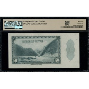 50 złotych, 20.08.1939; seria H, numeracja 485450; Luco...