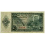 50 złotych, 20.08.1939; seria H, numeracja 485450; Luco...