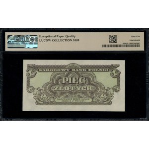 5 złotych, 1944; w klauzuli OBOWIĄZKOWYM, seria ВТ, num...