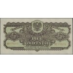 5 złotych, 1944; w klauzuli OBOWIĄZKOWYM, seria ВТ, num...