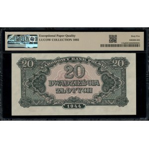 20 złotych, 1944; w klauzuli OBOWIĄZKOWYM, seria ВМ, nu...