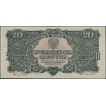 20 złotych, 1944; w klauzuli OBOWIĄZKOWYM, seria ВМ, nu...