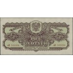 5 złotych, 1944; w klauzuli OBOWIĄZKOWE, rzadsza seria ...
