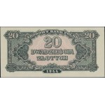 20 złotych, 1944; w klauzuli OBOWIĄZKOWE, seria Az, num...