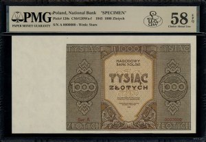 1.000 złotych, 1945; w klauzuli OBOWIĄZKOWE, seria A, n...