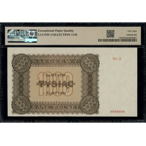 1.000 złotych, 1945; w klauzuli OBOWIĄZKOWE, seria A, n...