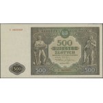 500 złotych, 15.01.1946; seria I, numeracja 9605069; Lu...