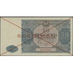 20 złotych, 15.05.1946; seria A, numeracja 1234567, obu...