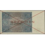20 złotych, 15.05.1946; seria A, numeracja 1234567, obu...