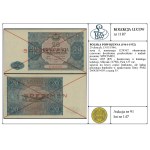 20 zlotych, May 15, 1946; Series A, serial number 1234567, both...