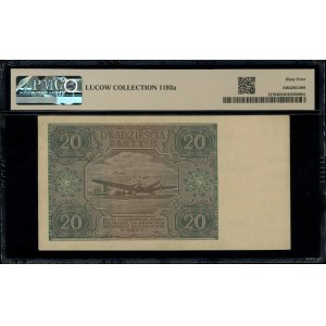 20 złotych, 15.05.1946; seria F, numeracja 3369481; Luc...