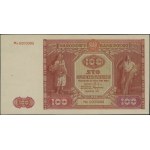 100 zlotys, 15 mai 1946 ; série Mz, numérotation 0000000, dans...