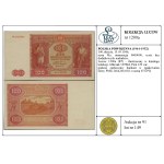 100 zlotys, 15 mai 1946 ; série Mz, numérotation 0000000, dans...