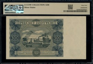 500 złotych, 15.07.1947; seria N2, numeracja 717601; Lu...
