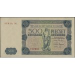 500 złotych, 15.07.1947; seria N2, numeracja 717601; Lu...