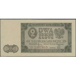 2 złote, 1.07.1948; seria CD, numeracja 2307845, znak w...