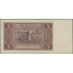 5 Złoty, 1.7.1948; Serie D, Nummer 7102916; Lucow...