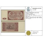 5 Złoty, 1.7.1948; Serie D, Nummer 7102916; Lucow...