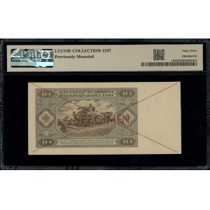 10 złotych, 1.07.1948; seria AA, numeracja 1234567 / 89...