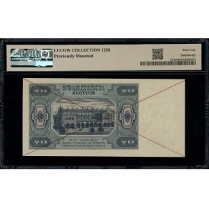 20 złotych, 1.07.1948; seria A, numeracja 0000000, obus...