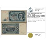 20 złotych, 1.07.1948; seria A, numeracja 0000000, obus...