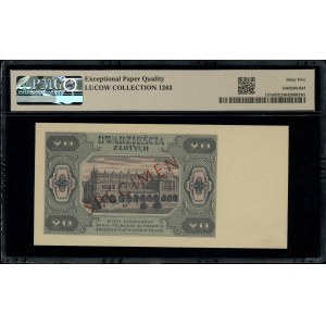 20 złotych, 1.07.1948; seria BC, numeracja 1234567 / 89...