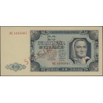 20 złotych, 1.07.1948; seria BC, numeracja 1234567 / 89...
