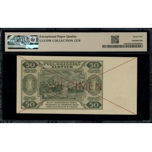 50 złotych, 1.07.1948; seria AA, numeracja 1234567 / 89...