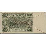 50 złotych, 1.07.1948; seria AA, numeracja 1234567 / 89...