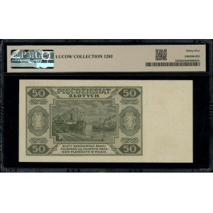 50 zlotých, 1. 7. 1948; séria K, číslovanie 828387; Lucow...