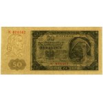 50 zlotých, 1. 7. 1948; séria K, číslovanie 828387; Lucow...