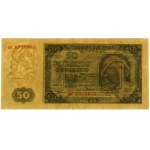 50 złotych, July 1, 1948; rarer BK series, serial number 6940...