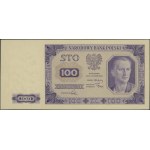 100 złotych, 1.07.1948; próba kolorystyczna (fioletowo-...