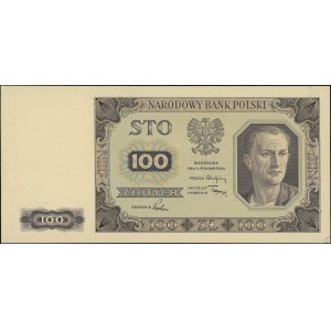 100 złotych, 1.07.1948; próba kolorystyczna sklejona z ...