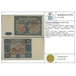 100 zlotych, July 1, 1948; AA series, serial number 0000000, no...