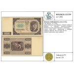 500 zlotych, July 1, 1948; a color proof glued together from ...