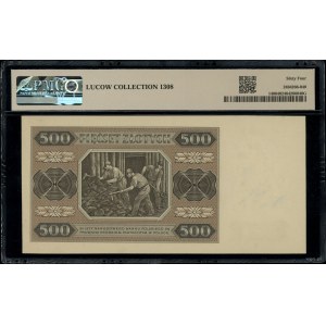 500 złotych, 1.07.1948; seria AD, numeracja 0268718; Lu...