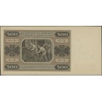 500 złotych, 1.07.1948; seria AD, numeracja 0268718; Lu...