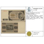500 zlotych, July 1, 1948; AD series, serial number 0268718; Lu...
