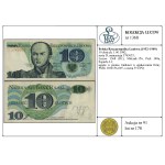 10 zlotych, June 1, 1982; Series D, serial number 3743055; Luco...