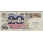 20 zlotych, June 1, 1982; Series F, serial number 8370430; Luco...