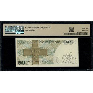 50 złotych, 9.05.1975; seria AR, numeracja 0750380, z o...