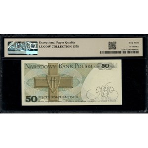 50 złotych, 9.05.1975; rzadka seria AP, numeracja 65512...