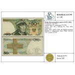 50 złotych, June 1, 1979; rarer CC series, number 7717...