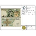 50 złotych, 1.12.1988; seria GE, numeracja 1566620; Luc...